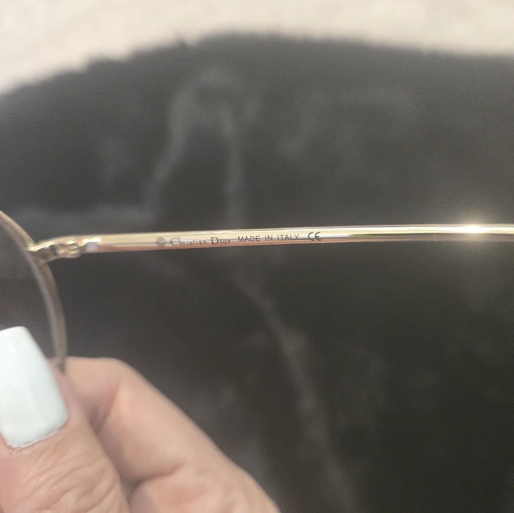 Dior Pink And Gold Aviator Sunglasses - Picture 8 of 12